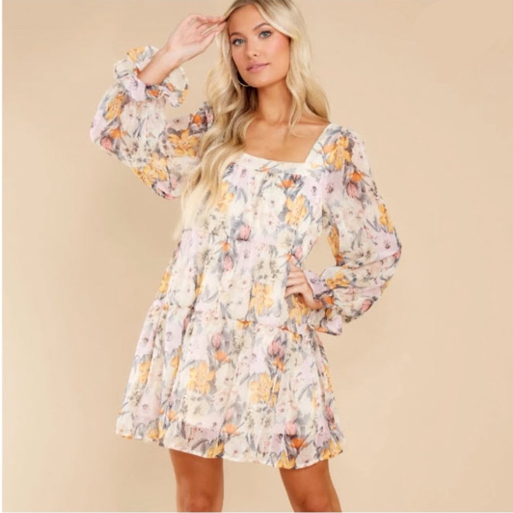 Aakaa Boho Floral Print Women's Mini Dress